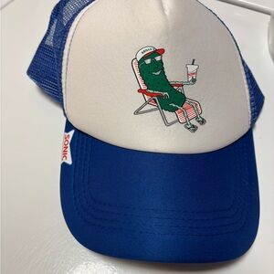 Sonic Drive In Grillos Pickles Promotional Blue and White Trucker Hat